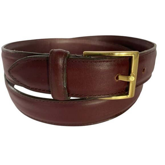 Dooney & Bourke Accessories - Dooney & Bourke Brown Glove Leather Belt Women's Size 34 Vintage Brass